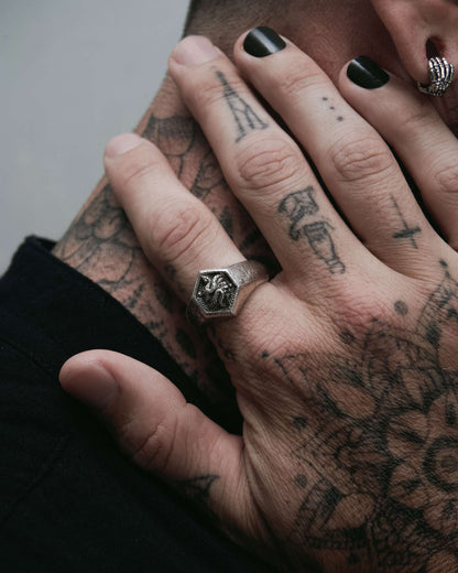 The Sinner Ring-Rings- US5 - Silver - Ask & Embla