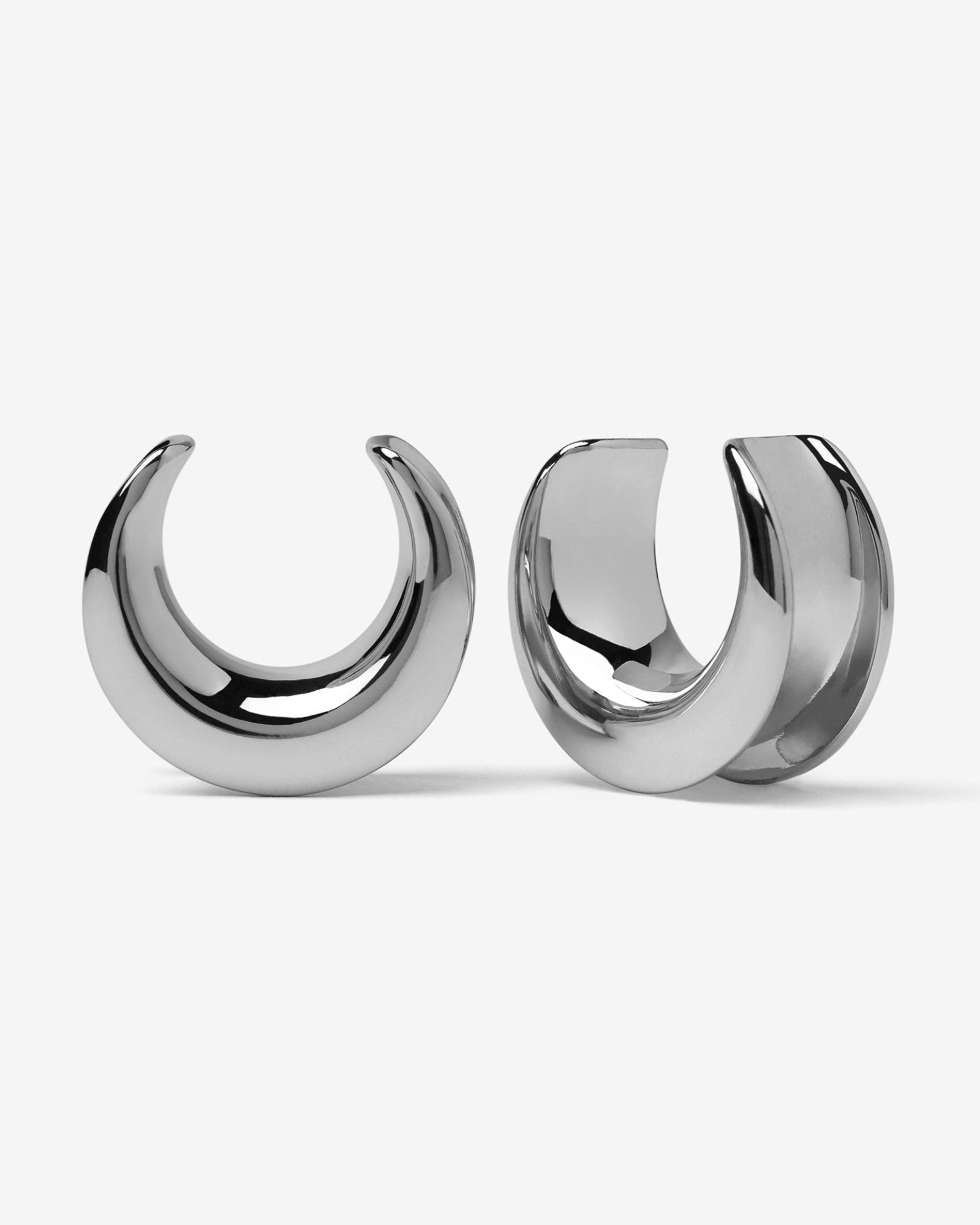 Crescent Moon Saddle Hangers-Saddle Hangers- 8mm (0g) - Silver - Ask & Embla