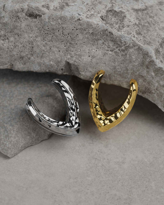 Hammered Valka Saddle Hangers-Saddle Hangers- 8mm (0g) - Gold - Ask & Embla