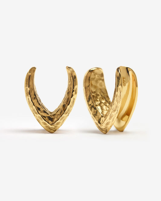 Hammered Valka Saddle Hangers-Saddle Hangers- 8mm (0g) - Gold - Ask & Embla
