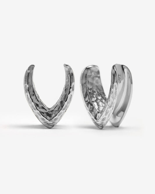 Hammered Valka Saddle Hangers-Saddle Hangers- 8mm (0g) - Silver - Ask & Embla