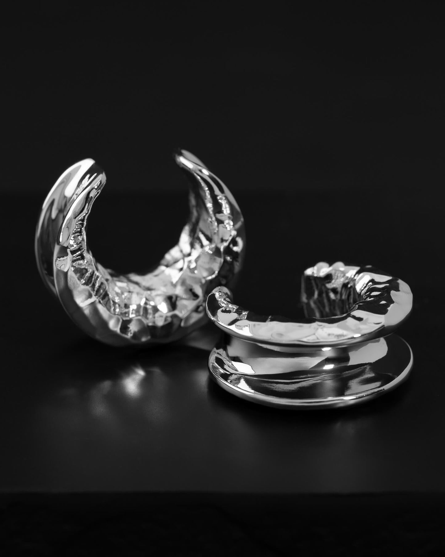 Hammered Crescent Saddle Hangers - Saddle Hangers - Ask and Embla
