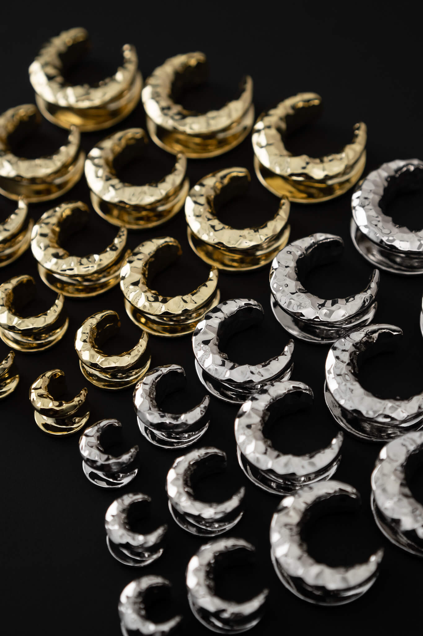 Hammered Crescent Saddle Hangers - Saddle Hangers - Ask and Embla