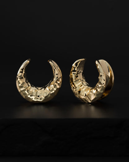 Hammered Crescent Saddle Hangers-Saddle Hangers- Gold - 8mm (0g) - Ask & Embla