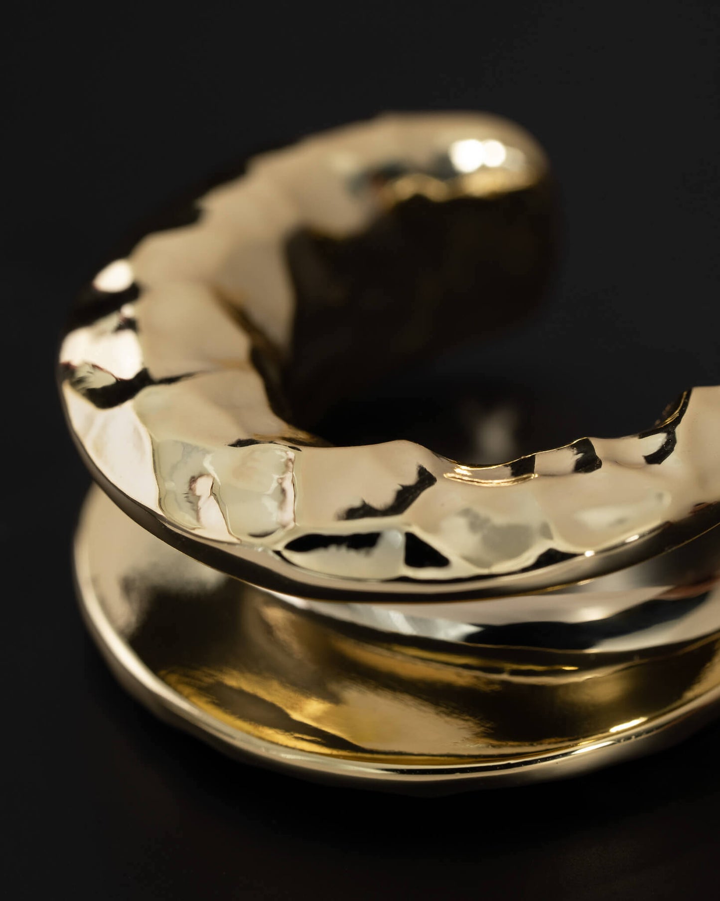 Hammered Crescent Saddle Hangers-Saddle Hangers- Gold - 8mm (0g) - Ask & Embla
