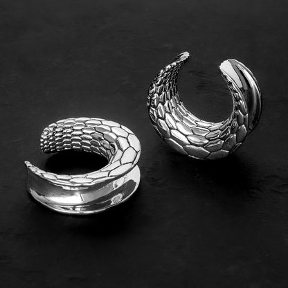 Serpent Crescent Saddle Hangers-Saddle Hangers- Silver - 8mm (0g) - Ask & Embla