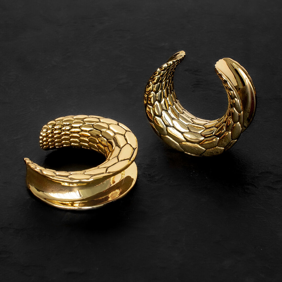 Serpent Crescent Saddle Hangers-Saddle Hangers- Gold - 8mm (0g) - Ask & Embla
