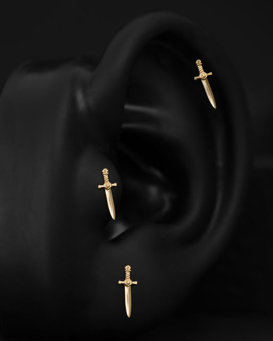 Godric Sword Threadless End (14K Gold) - Ends - Ask and Embla