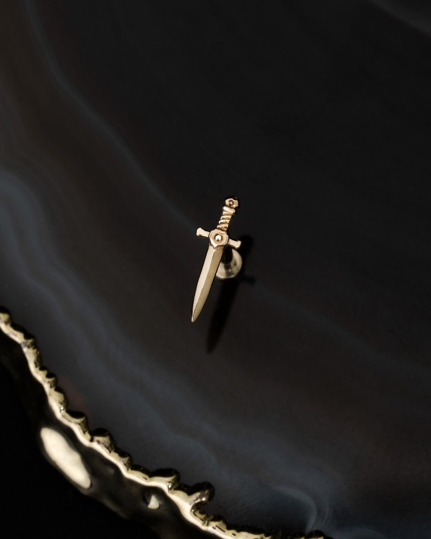 Godric Sword Threadless End (14K Gold) - Ends - Ask and Embla
