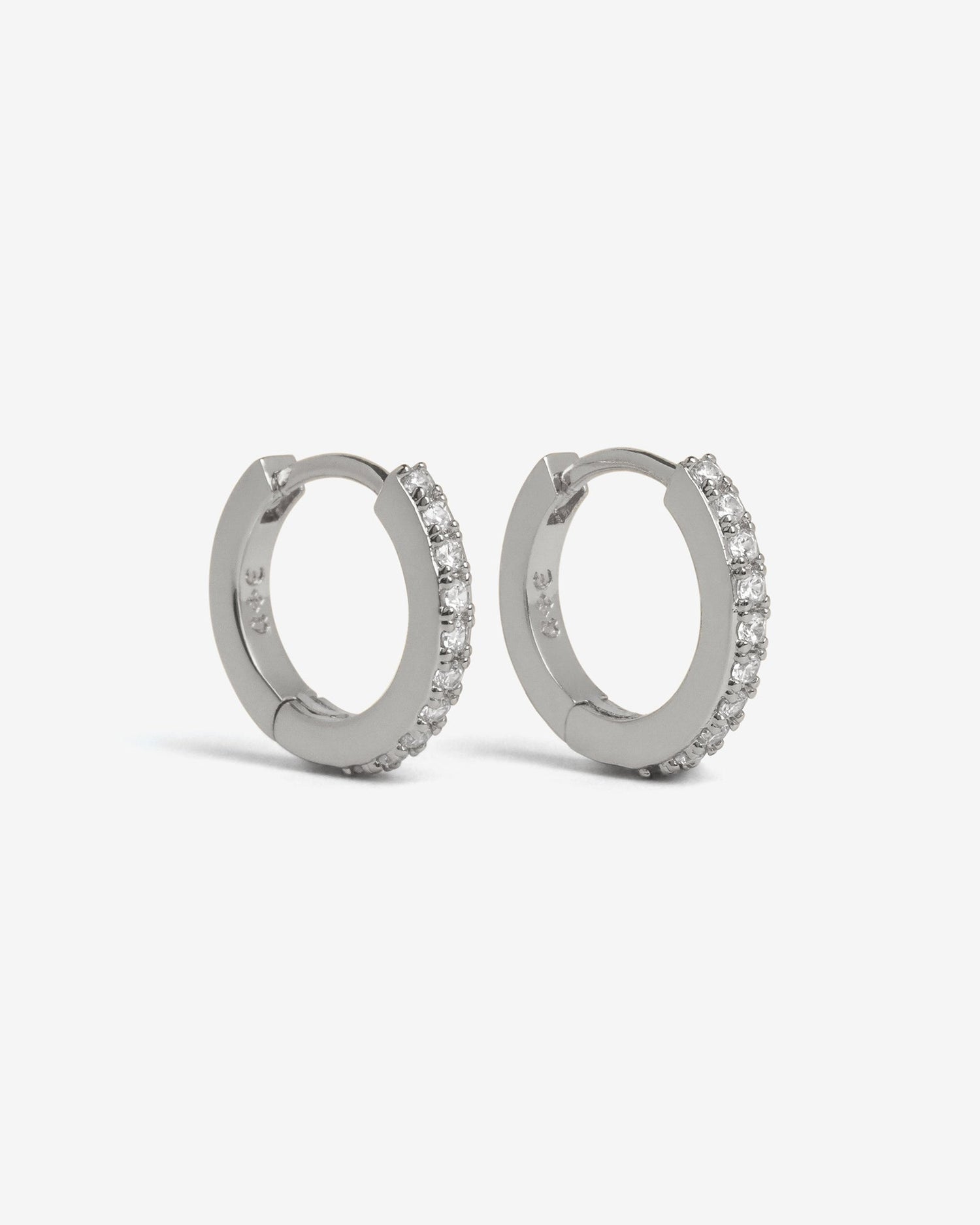 Classic Bejewelled Huggie Earrings - Earrings - Ask and Embla