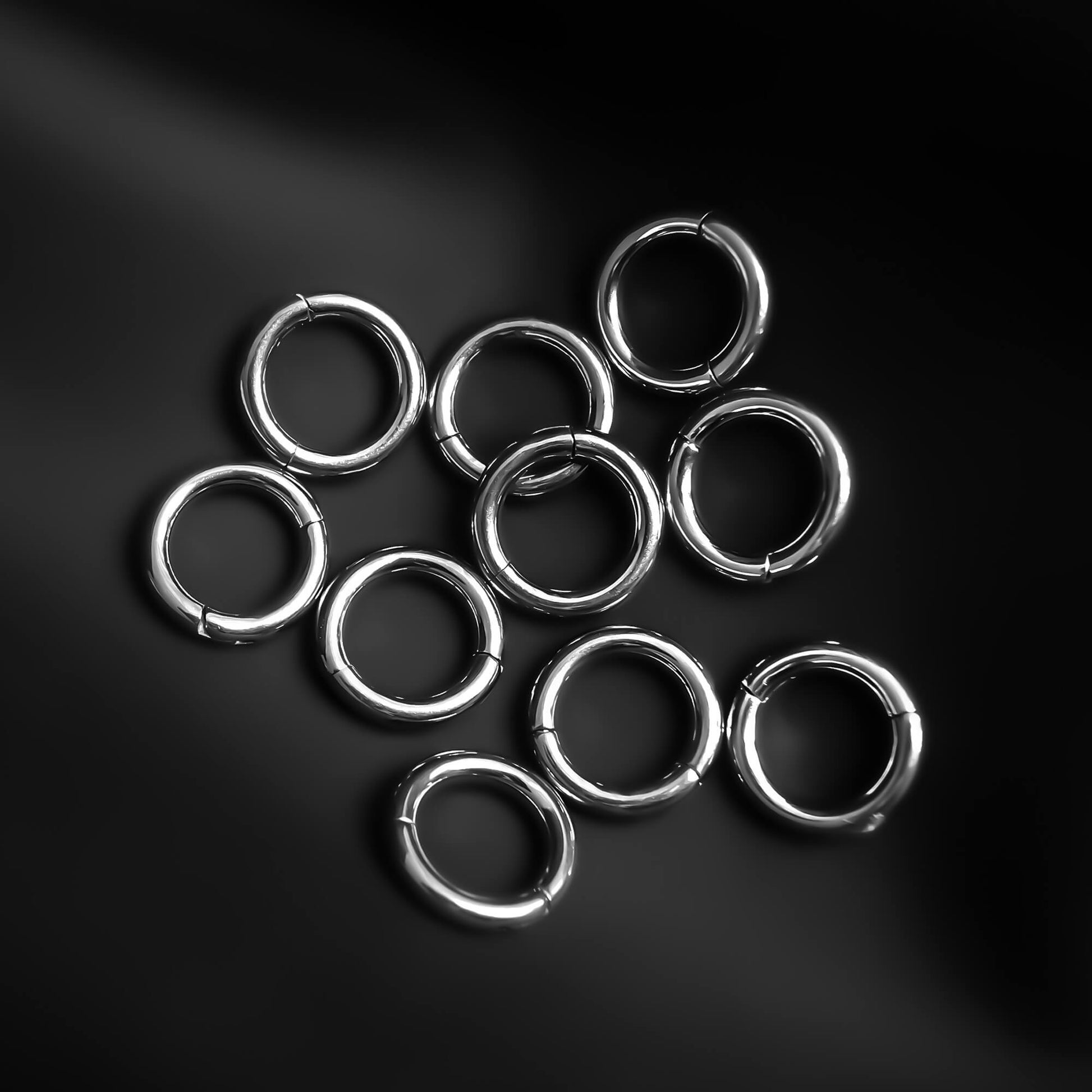 Colossal Ring Stacks in Stainless Steel in Silver - 6mm - Single Ring (No Bundle) - Stretched Ear Jewelry by Ask & Embla
