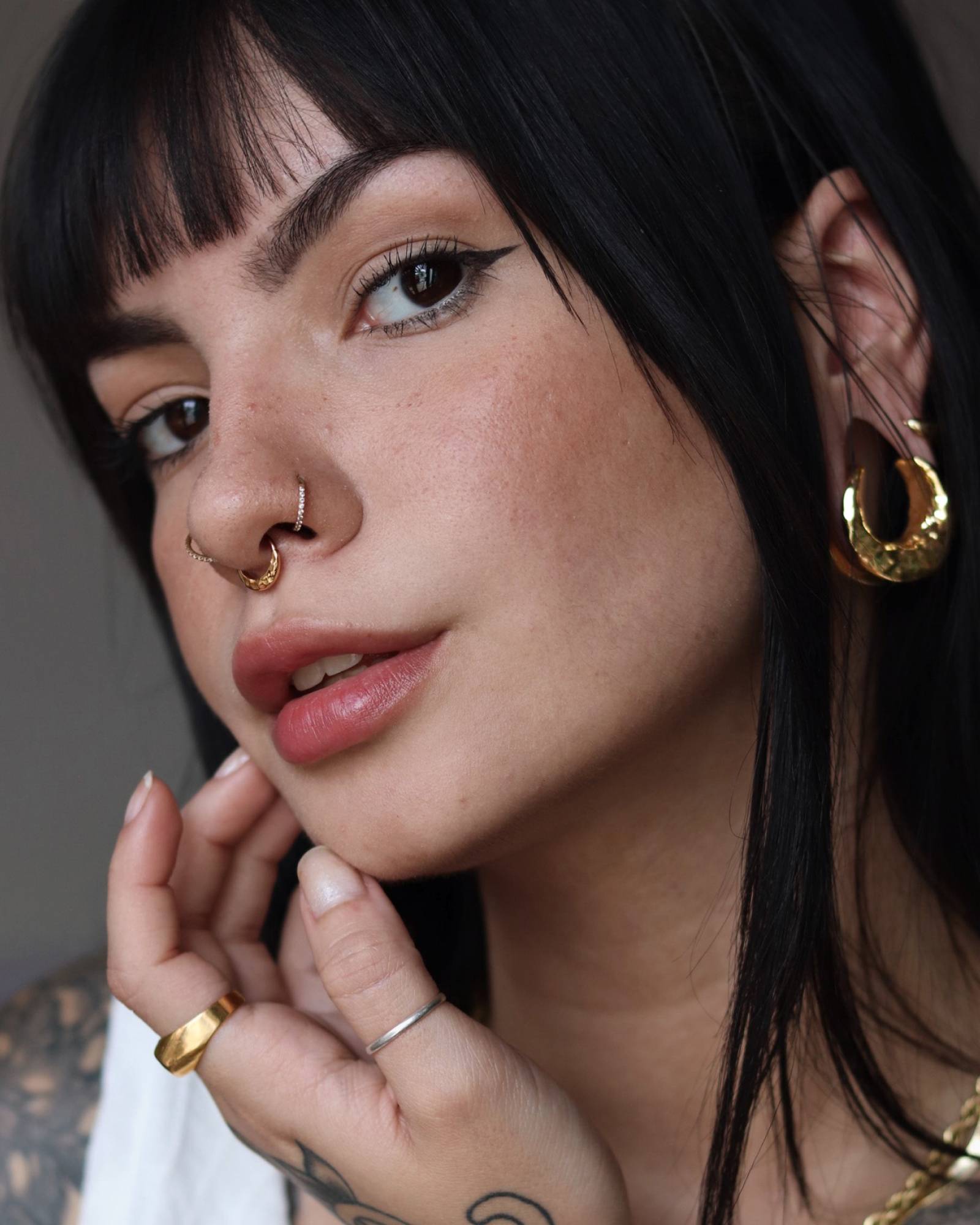 Hammered septum deals ring