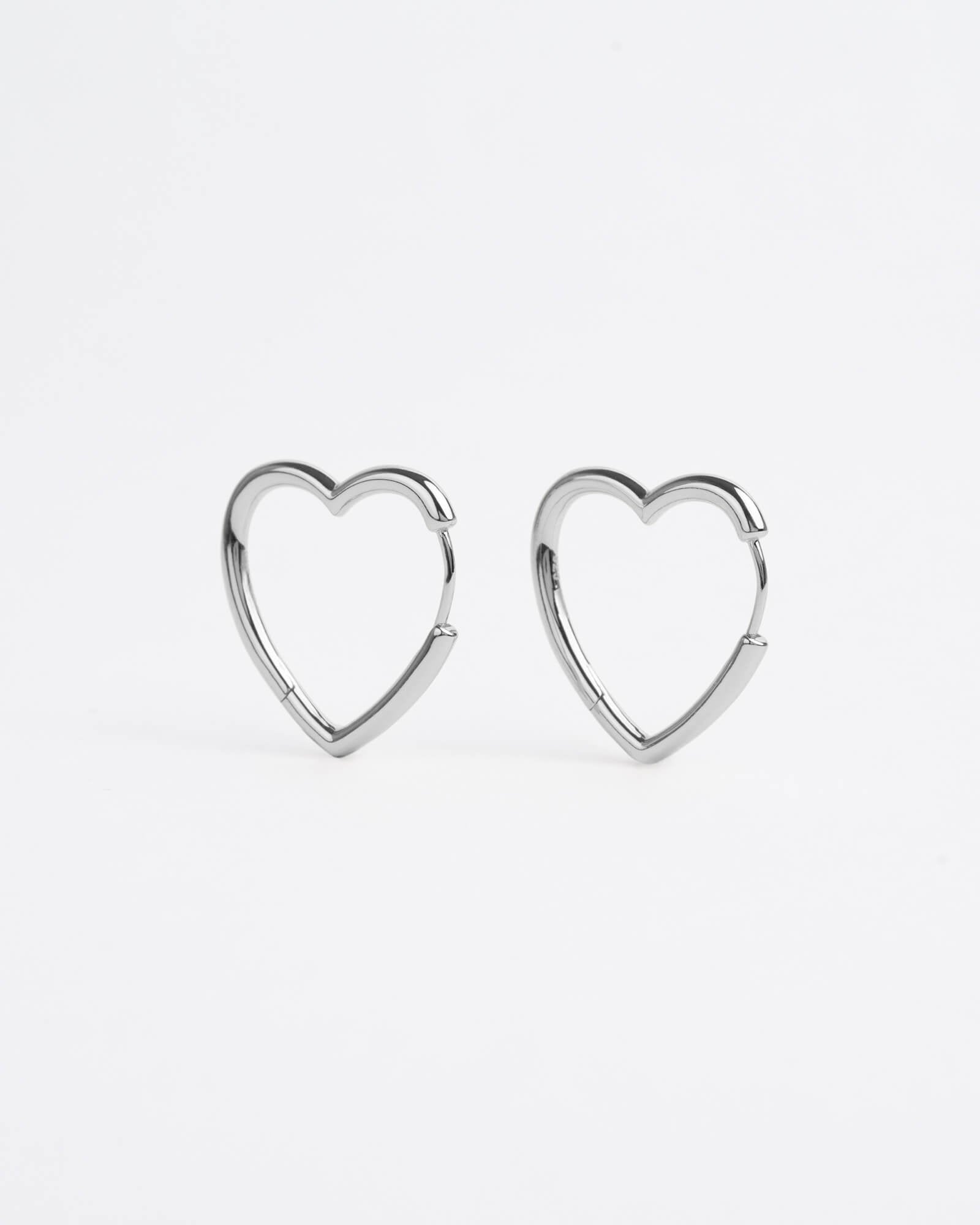 Sterling Silver Hammered Heart Stud Earrings By Songs of Ink and Steel |  notonthehighstreet.com