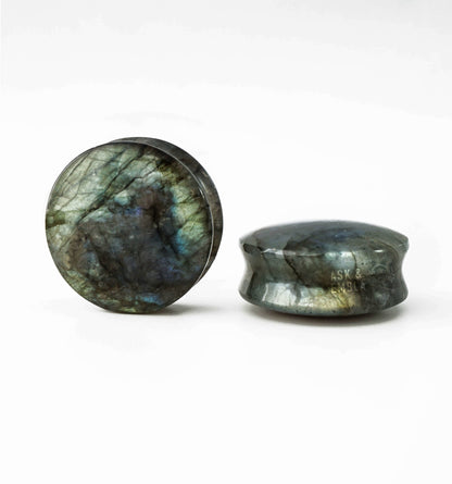 Labradorite Stone Plugs - Plugs - Ask and Embla