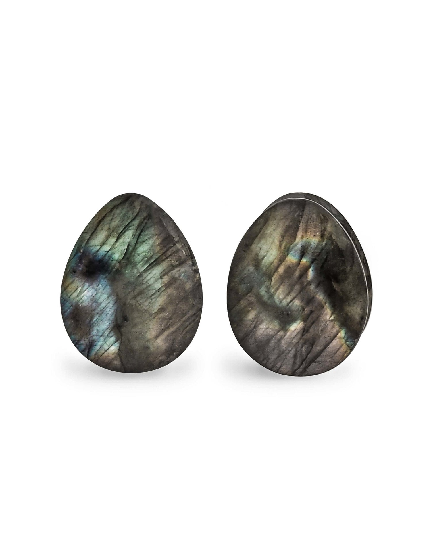 Labradorite Teardrop Plugs - Plugs - Ask and Embla