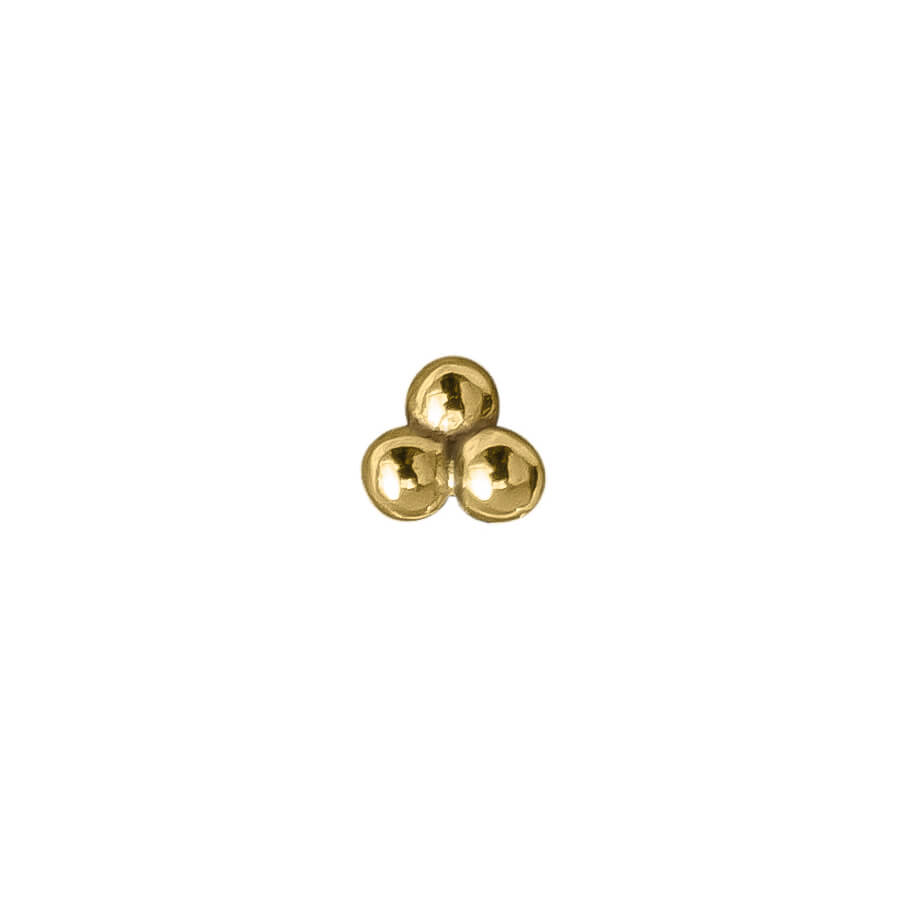 Leia Tribead Threadless End (14K Gold) - Ends - Ask and Embla