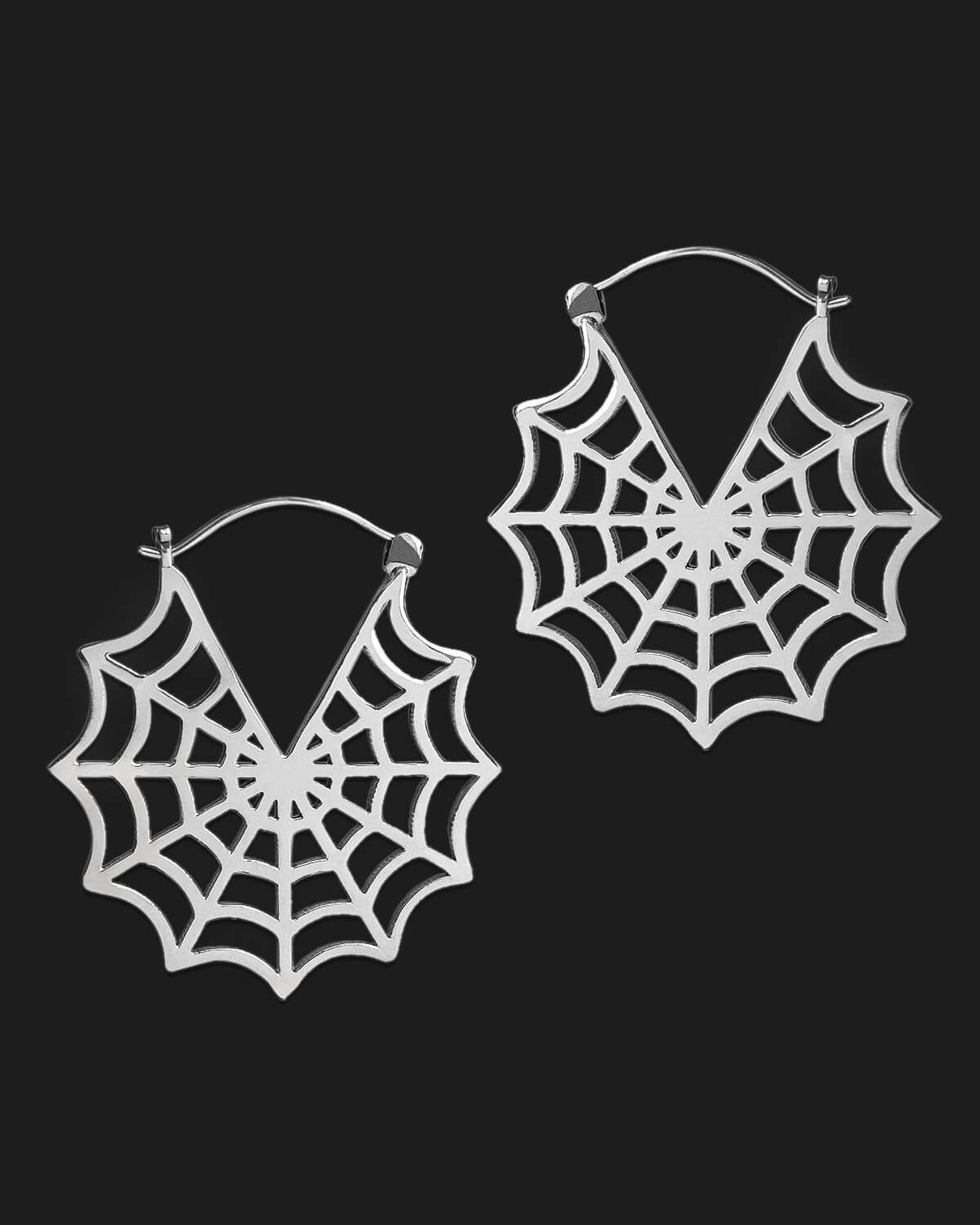 Lilith Cobweb Earrings - Hoops - Ask and Embla