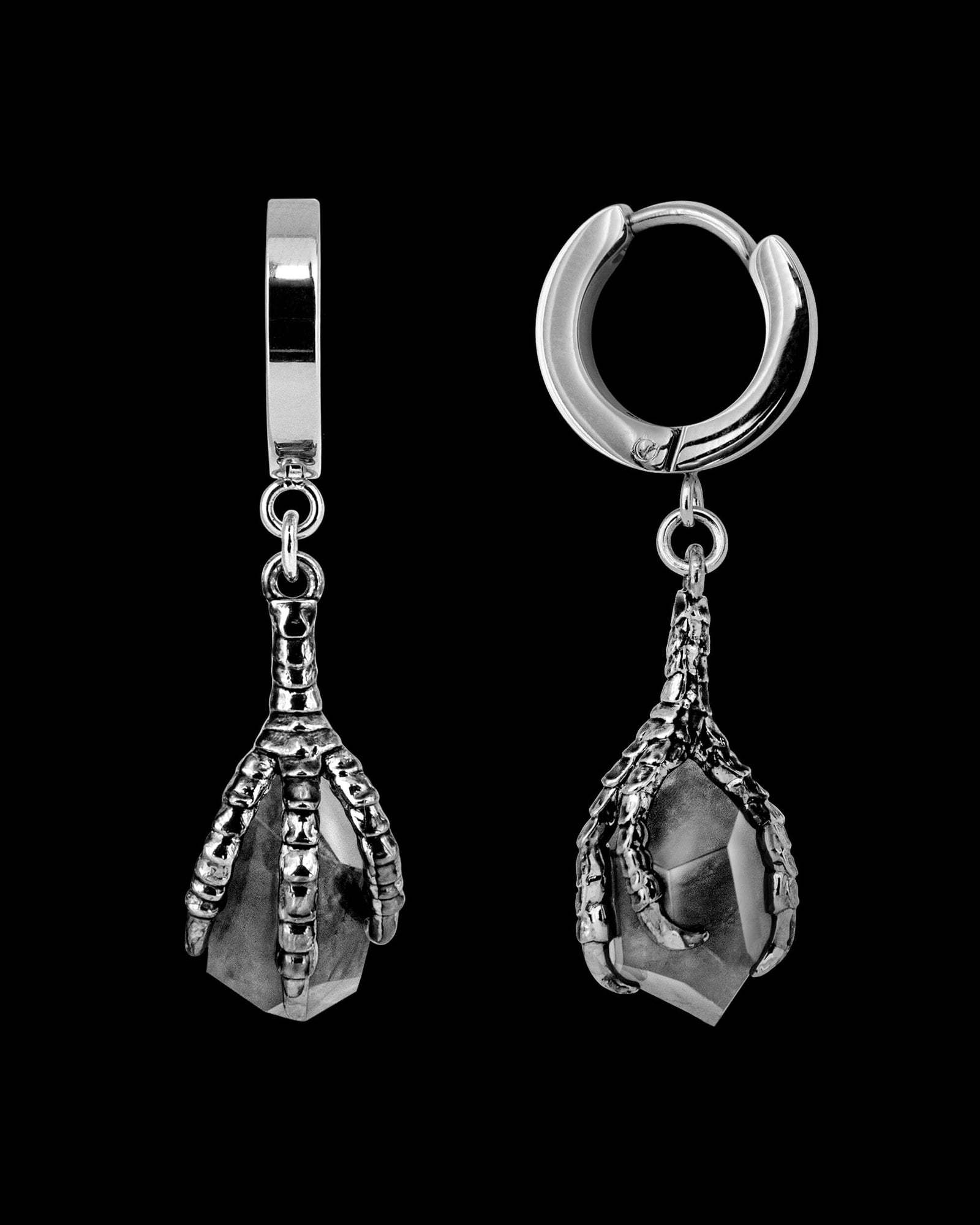 Quill Crystal Claw Earrings - Huggies - Ask and Embla