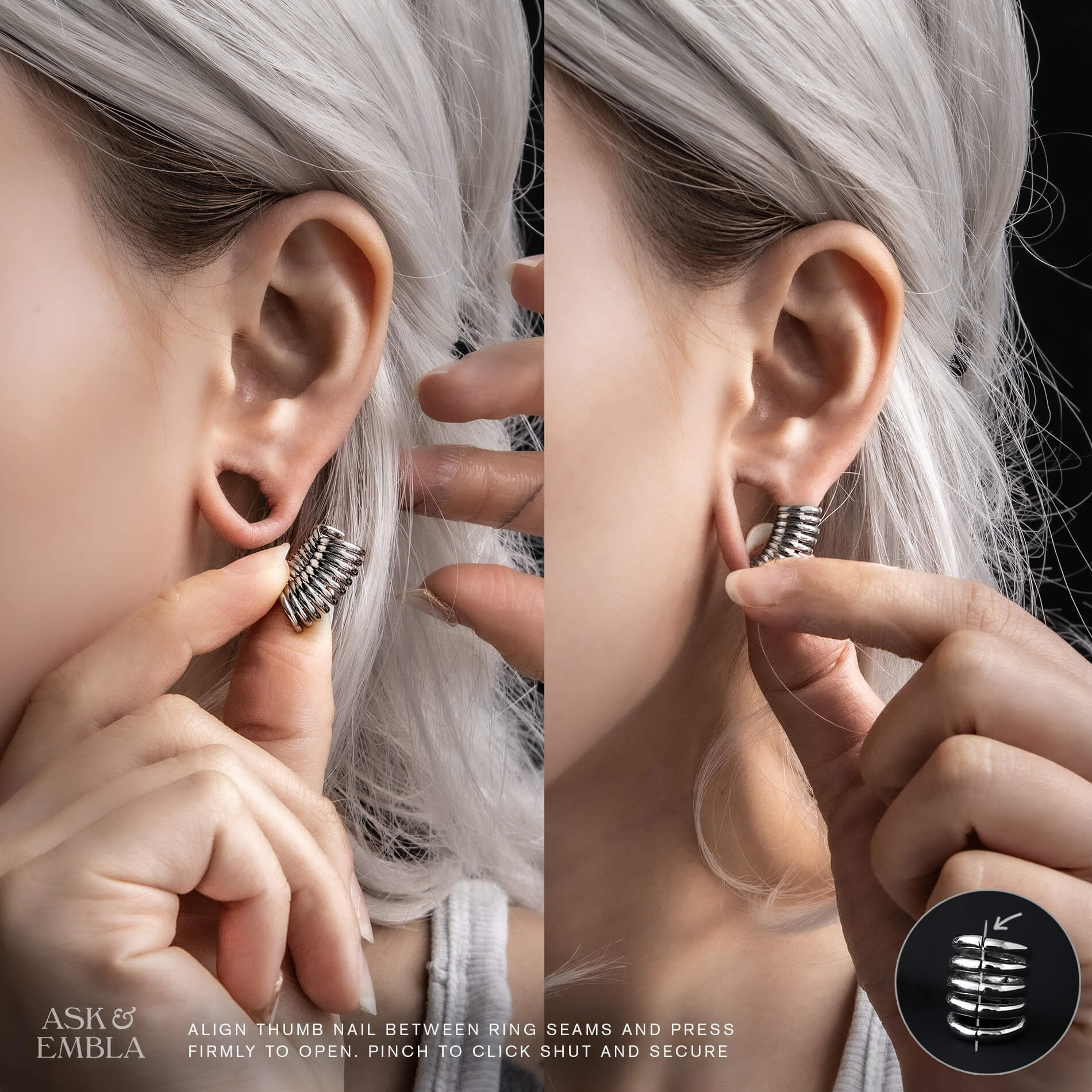 Ringed Lobe Cuff™️ | Stretched Ear Jewelry | Ear Gauge Jewelry