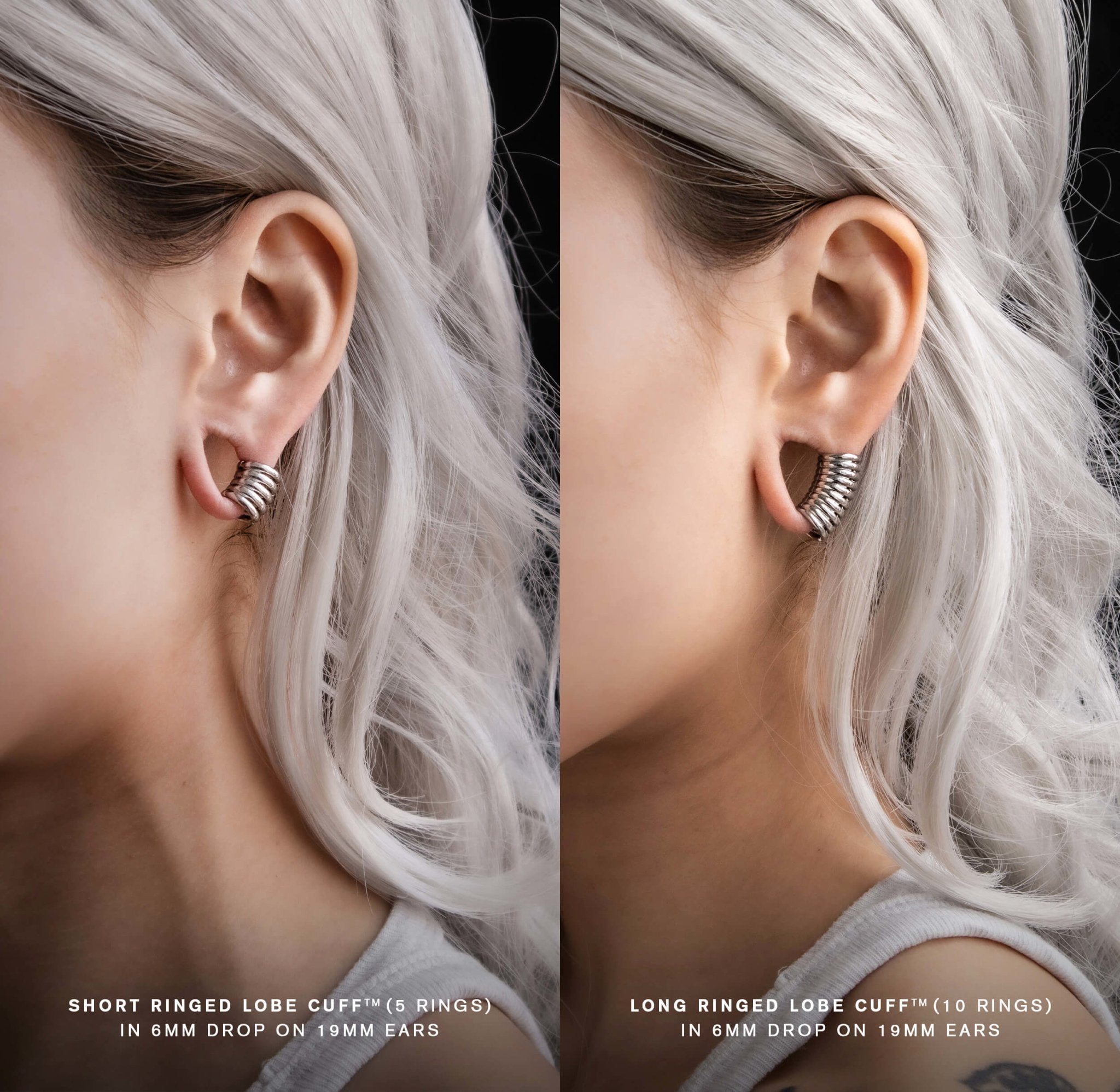 Ringed Lobe Cuff™️ | Stretched Ear Jewelry | Ear Gauge Jewelry