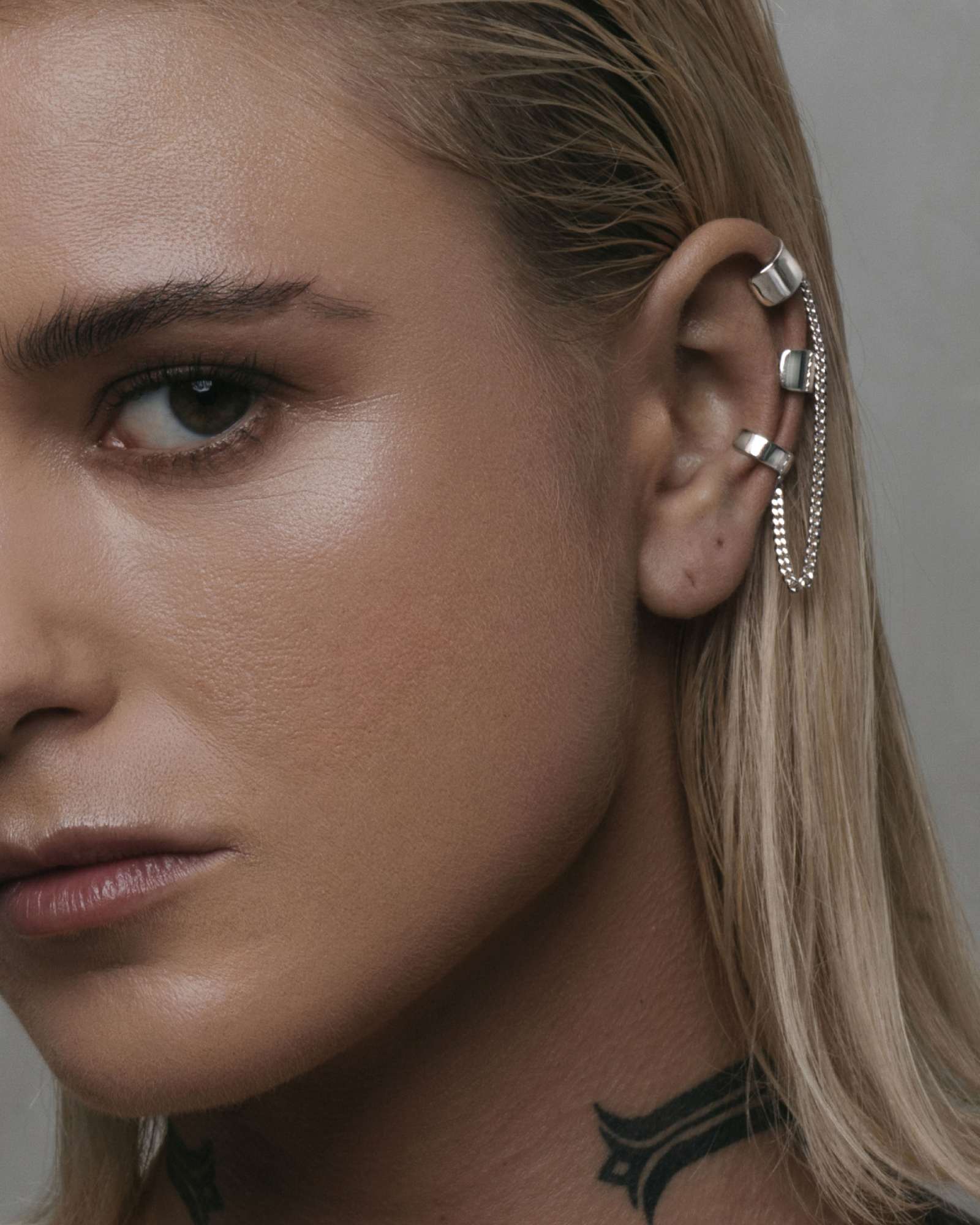gold-plated silver ear cuff earring