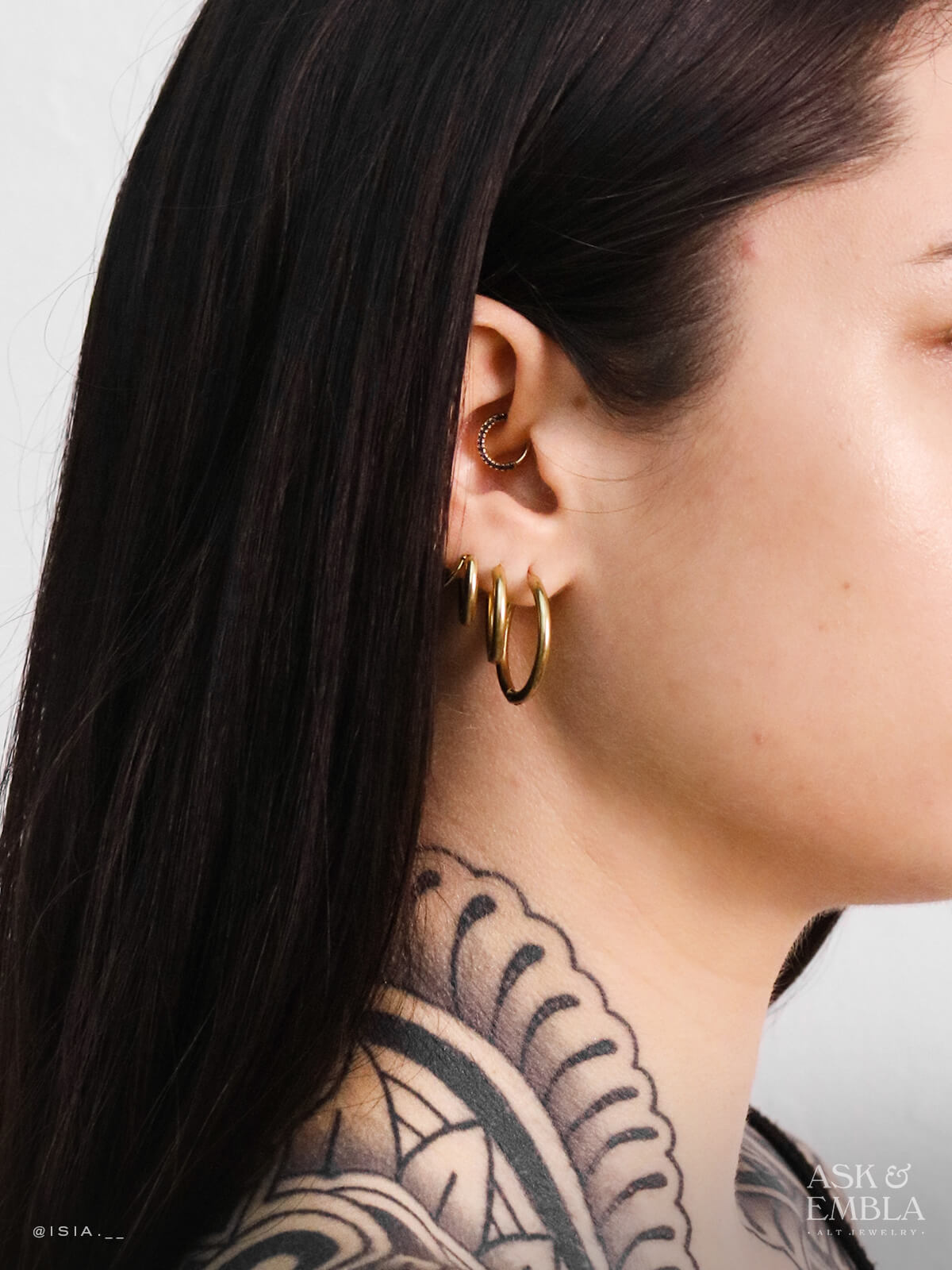 3.0 x 50.0mm Hoop Earrings in 14K Gold | Zales