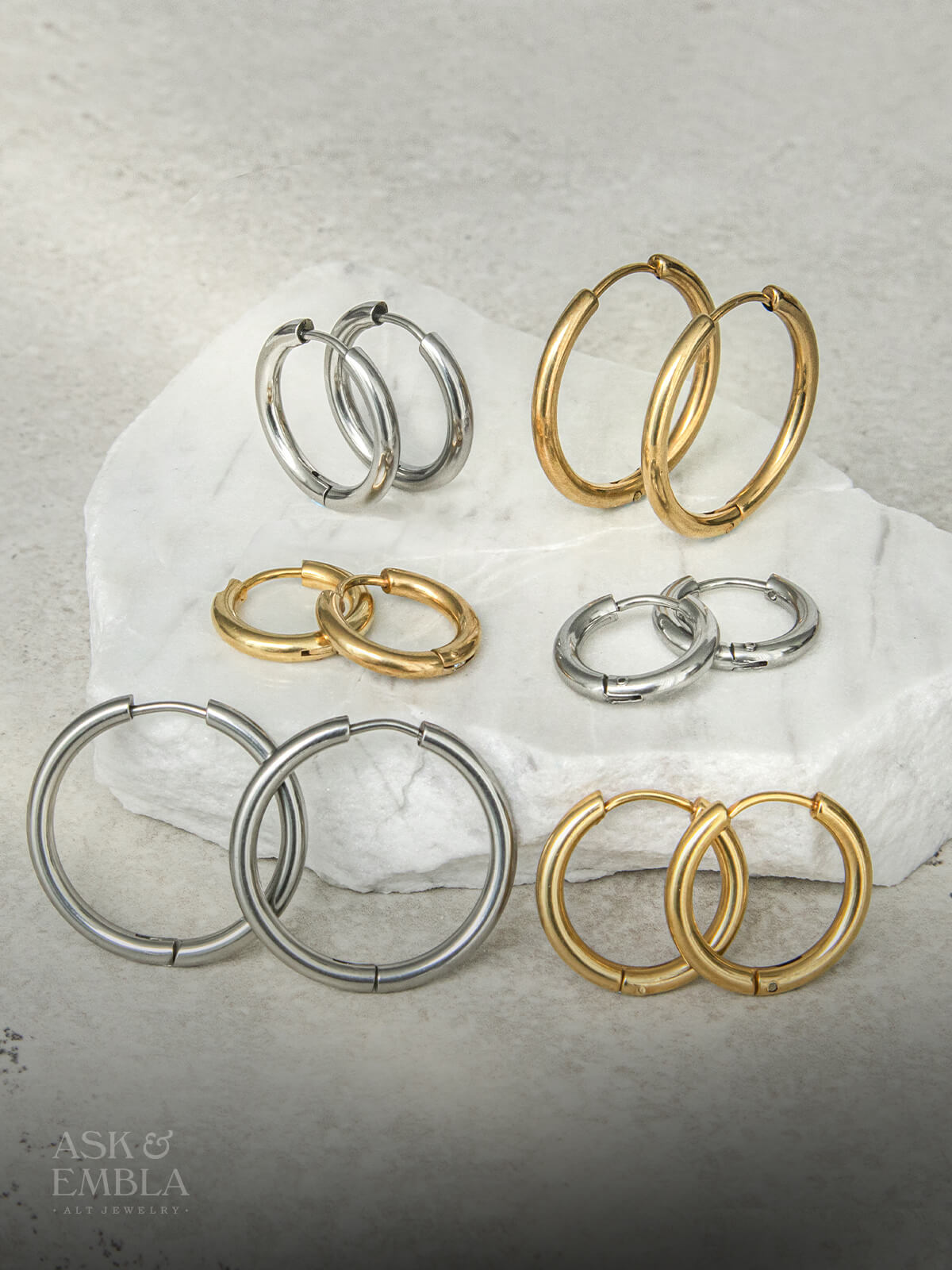 Tria Hoop Earrings Set (Pack of 3)
